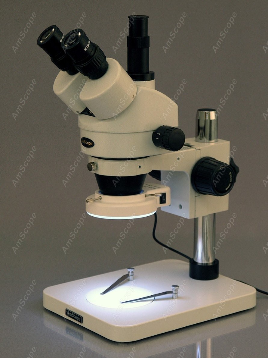 AmScope Trinocular Zoom Stereo - Trinocular Stereo Microscope 7X-45X 评论和价格