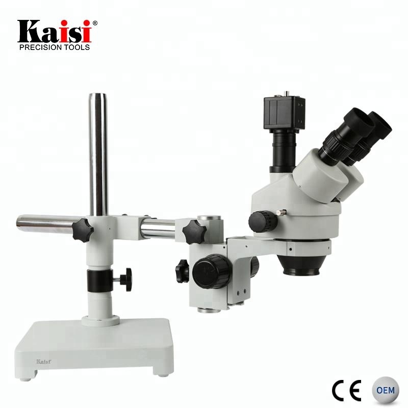 Kaisi 7X-45X Digital Zoom PCB  - Trinocular Stereo Microscope 7X-45X 评论和价格